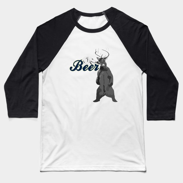 Beer Baseball T-Shirt by TinaGraphics